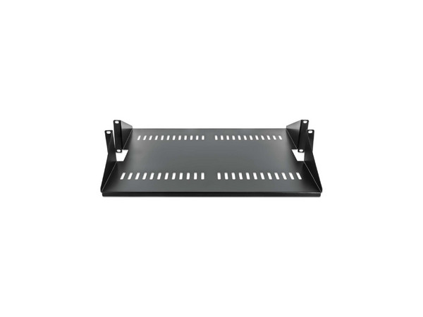 Charola Rack 19 Doble Lado 2U, Ventilada, Longitud 45cm, Capacidad 25kg