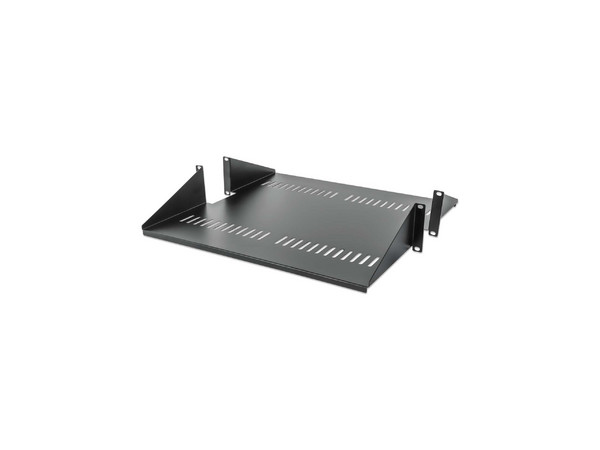 Charola Rack 19 Doble Lado 2U, Ventilada, Longitud 45cm, Capacidad 25kg