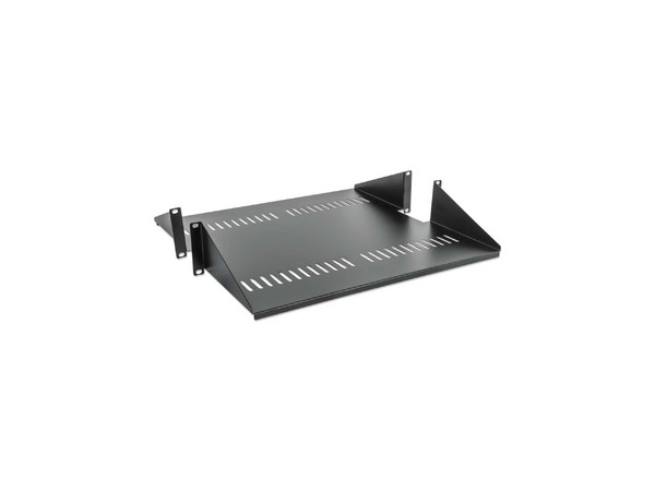 Charola Rack 19 Doble Lado 2U, Ventilada, Longitud 45cm, Capacidad 25kg