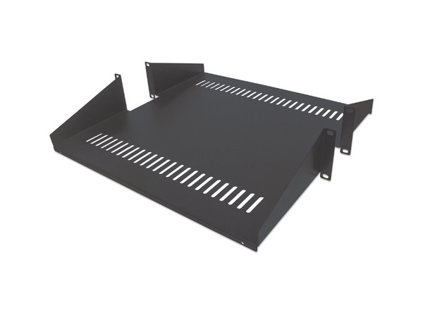 Charola Rack 19 Doble Lado 2U, Ventilada, Longitud 45cm, Capacidad 25kg