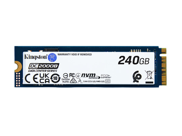 Unidad de Estado Sólido Kingston DC2000B de 240GB, M.2 NVMe PCIe 4.0. Para Servidor.