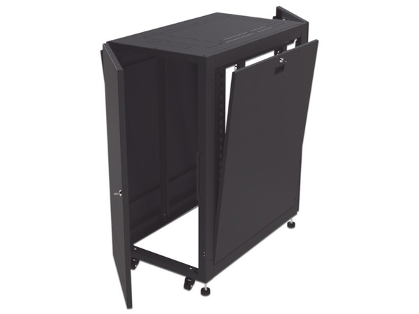 Gabinete Profesional para Telecomunicaciones de 24UR, 600 mm de Ancho x 1000 mm de Profundidad.