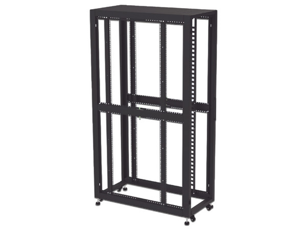 Gabinete Profesional LinkedPro para Telecomunicaciones de 45 Unidades Rack, Puerta con Ventana de Cristal, 1200mm de profundidad. Color Negro.