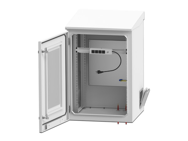 Gabinete metálico Linkedpro LP-FORTE-16U-R3 para exteriores, con Rack de 19
