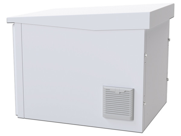 Gabinete Profundo de Exterior de 9UR Linkedpro LP-FORTE-6078-09U, Con ventiladores y termostato, Ideal para UPS, Color Blanco.