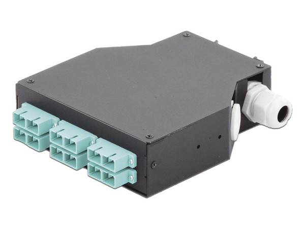 Distribuidor de Fibra Óptica LinkedPro LP-RDSCUMM, para Riel Din, 6 Acopladores SC/UPC Multimodo, Charola de Empalme.
