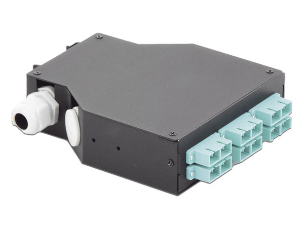 Distribuidor de Fibra Óptica LinkedPro LP-RDSCUMM, para Riel Din, 6 Acopladores SC/UPC Multimodo, Charola de Empalme.
