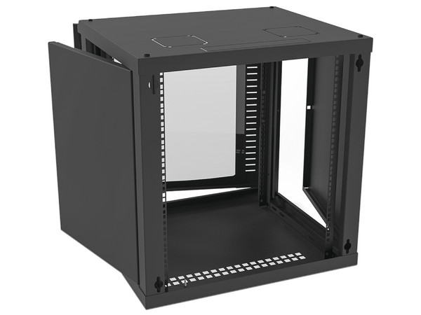 Gabinete LinkedPRO SR-1912-GFP para Montaje en Pared, 12 U. Color Negro.