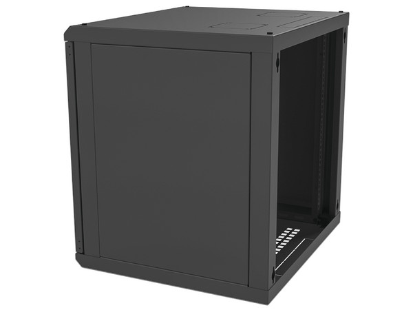 Gabinete LinkedPRO SR-1912-GFP para Montaje en Pared, 12 U. Color Negro.