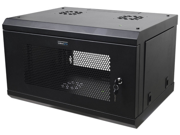Gabinete de Pared de 6U con Puerta Perforada, 455 mm de Profundidad Total, Rack de 19