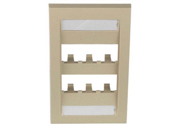 Placa de pared Panduit CFPE6EIY, con 6 puertos Mini-Com.