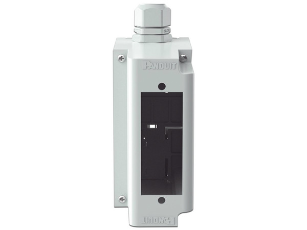 Panel de Parcheo Modular para Fibra Óptica, de Instalación en Riel DIN Estándar de 35mm, Acepta Una Placa Acopladora FAP, De Profundidad Extendida, Color Gris