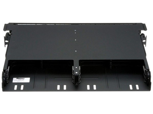 Panel de Distribución de Fibra Óptica PANDUIT FLEX1U06, acepta 12 Cassettes HD Flex, Hasta 144 Fibras, 1 UR. Color Negro.