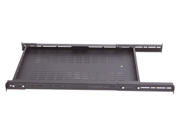 Charola Ventilada Panduit para soportar equipos en rack, Profundidad Ajustable Hasta 965mm, 1U, Color Negro.