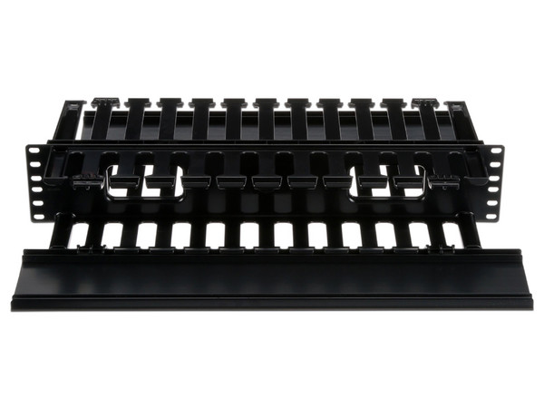 Organizador de Cables Horizontal Panduit WMPH2E PatchLink Doble (Frontal y Posterior), Con Tapa Extendida, Para Rack de 19