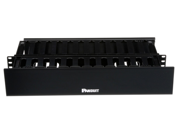 Organizador de Cables Horizontal Panduit WMPH2E PatchLink Doble (Frontal y Posterior), Con Tapa Extendida, Para Rack de 19