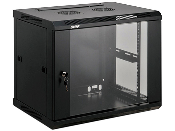 Gabinete Saxxon SA.6609.01, montaje en pared, acero, 9U de rack, hasta 60kg. Color Negro.