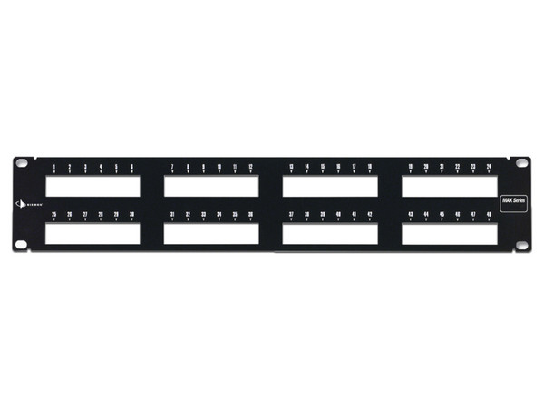 Panel de Parcheo Siemon VACIO ID Vertical MX-PNL-48-C, UTP, 48 Puertos, Plano, 2U, Color Negro