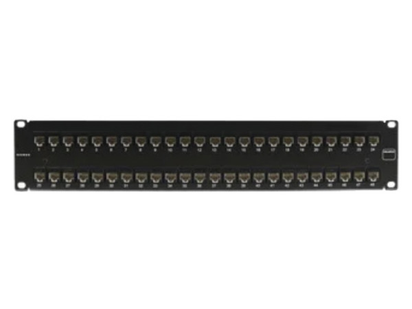 Panel de Parcheo Siemon UltraMAX UP6-F2-48L-RS, UTP, Pre cargado con Jacks Cat6, 48 Puertos, Plano, 2U, Color Negro