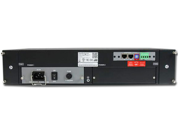 Chasis para convertidores de medios de Fibra ET Serie 2 de 20 ranuras para montaje en Gabinete Rack de 2U.