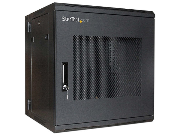 Gabinete Abisagrado para Rack de Servidores de 12U y 19 Pulgadas, De Montaje en Pared y con Puerta en Malla de Acero