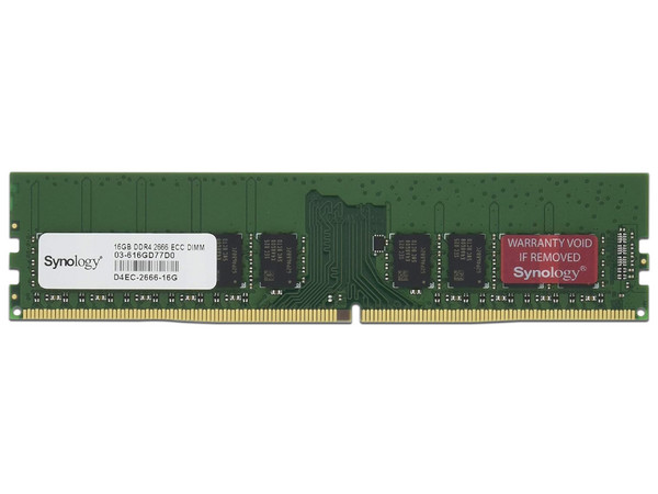 Memoria Synology DDR4, PC4-21300 (2666MHz) 16GB, ECC, para servidores Synology.