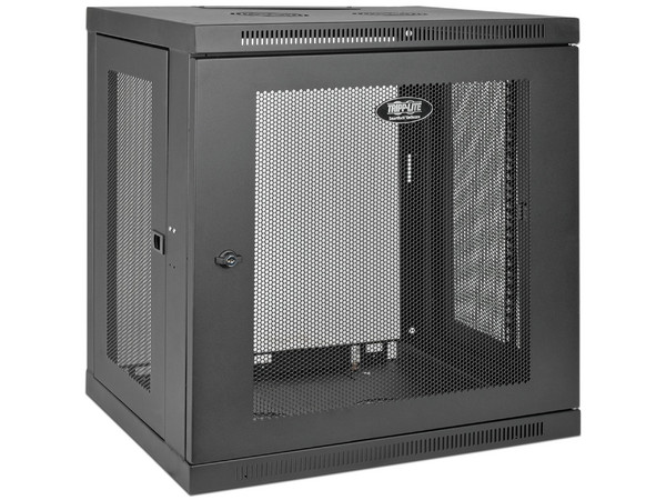 Gabinete SmartRack de 12U de bajo perfil y ajuste de profundidad a la altura del interruptor para instalación en pared