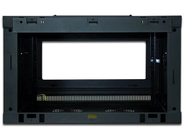 Gabinete Tripp Lite SmartRack de 6U de bajo perfil, profundidad ajustable, instalación en pared.