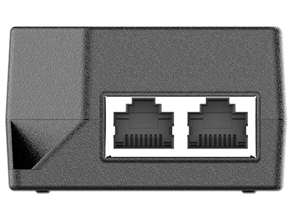Inyector PoE Grandstream GS-POE15W-MG de 15W, Para Access Point y Teléfonos IP, Soporta 802.3 af. Color Negro.