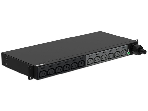 PDU Básico para Distribución de Energía de 12 Contactos C13 Instalación Horizontal de 19