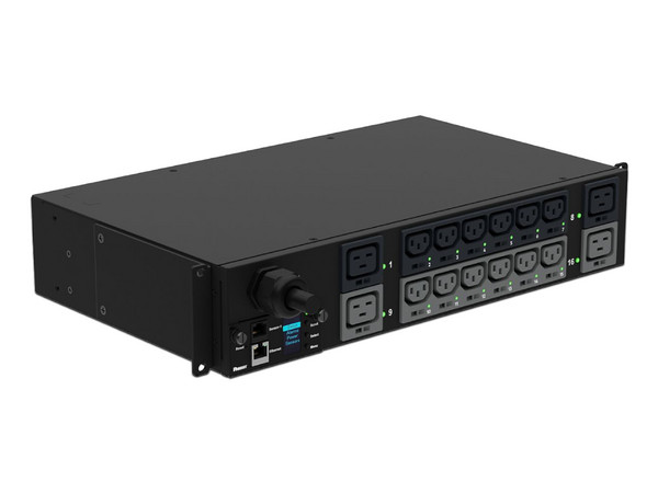 PDU Switchable y Monitoreable Panduit P16E19M para Distribución de Energía, Enchufe de entrada NEMA L6-30P, 12 Salidas C13 y 4 Salidas C19, 208 Vca, 30 Amp.