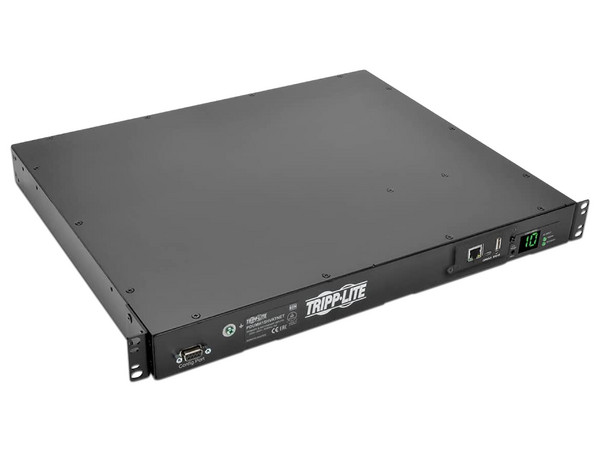 PDU TrippLite Monofásico Controlable con Switch de Transferencia Automática 2.4kW, 2 Entradas C14 de 200-240V, 10 Tomacorrientes C13, 1U, TAA