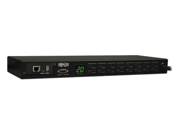 PDU Monitoreable Monofásico Tripplite PDUMNH20, 8 Puertos 5-15R, 1U, 120V, Color Negro.