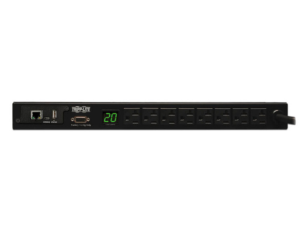 PDU Monitoreable Monofásico Tripplite PDUMNH20, 8 Puertos 5-15R, 1U, 120V, Color Negro.