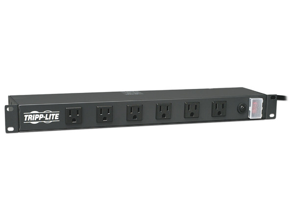 PDU Barra multicontactos Tripp Lite de 12 salidas para montaje en 1U de rack de 19