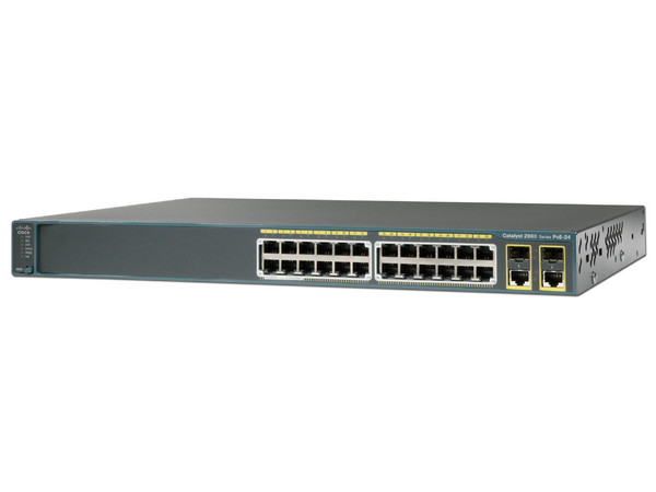 Switch Cisco Catalyst 2960-Plus Fast Ethernet de 24 puertos 10/100Mbps.
