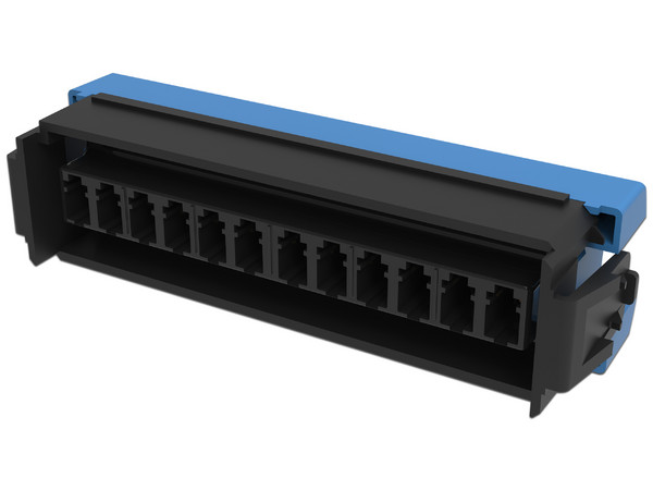 Panel de distribución Commscope MODULO 360 con 12 Aclopadores LC.