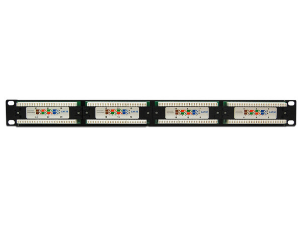 Panel de parcheo Enson de 1U de 24 puertos RJ45 Cat5e.