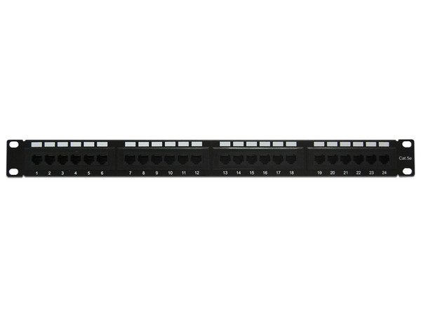 Panel de parcheo Enson de 1U de 24 puertos RJ45 Cat5e.