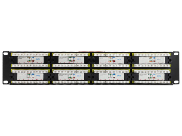 Panel de Parcheo Enson de 1U de 48 puertos RJ45 Cat6.
