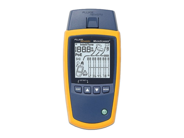 Kit Profesional de Verificador de Red MicroScanner2, para Comprobación de Redes de Voz, Datos y Video, Con Pantalla LCD Retroiluminada.