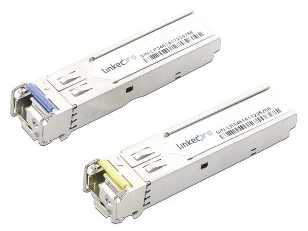 Transceptor de Fibra Óptica SFP LinkedPro LP-IND-SFP-BD-1G-10, Monomodo, Conector LC, hasta 10km, 2 Piezas.