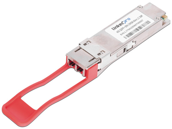 Transceptor QSFP+ Linkedpro para Fibra Monomodo, transferencia hasta 40km, 40GBps, Dúplex LC.