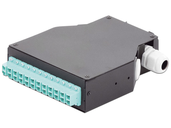 Módulo distribuidor de Fibra Óptica de 12 acopladores Linkedpro, Duplex LC/UPC monomodo.