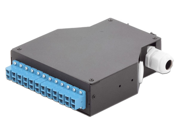 Módulo distribuidor de Fibra Óptica de 12 acopladores Linkedpro, Duplex LC/UPC monomodo.