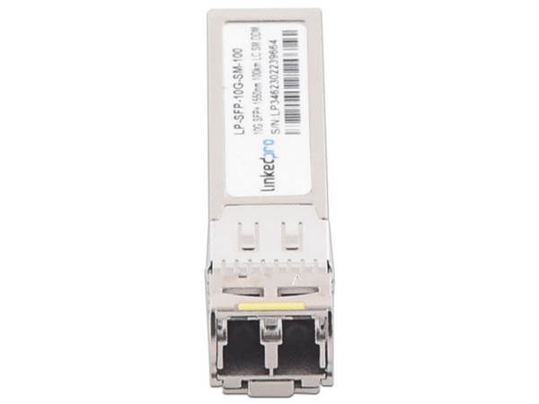 Transceptor QSFP28 LinkedPro (Mini-Gbic), Monomodo, 10 Gbps de velocidad, 1550nm, LC Dúplex, hasta 100 km de distancia.