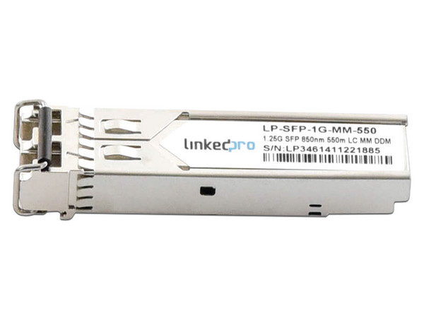 Transceptor SFP Linked Pro LP-SFP-1G-MM-550 (Mini GBIC) para Fibra Multimodo, 1.25 Gbps, Conectores LC Dúplex, hasta 550m.
