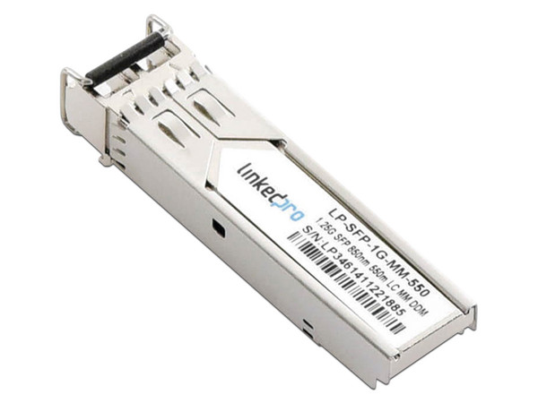 Transceptor SFP Linked Pro LP-SFP-1G-MM-550 (Mini GBIC) para Fibra Multimodo, 1.25 Gbps, Conectores LC Dúplex, hasta 550m.