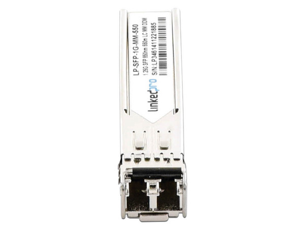 Transceptor SFP Linked Pro LP-SFP-1G-MM-550 (Mini GBIC) para Fibra Multimodo, 1.25 Gbps, Conectores LC Dúplex, hasta 550m.