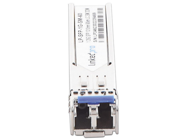 Transceptor LinkedPro LP-SFP-1G-SM-60 SFP (Mini-GBIC) para Fibra Óptica Monomodo, 1.25 Gbps, Conectores LC Dúplex, Hasta 60 km.